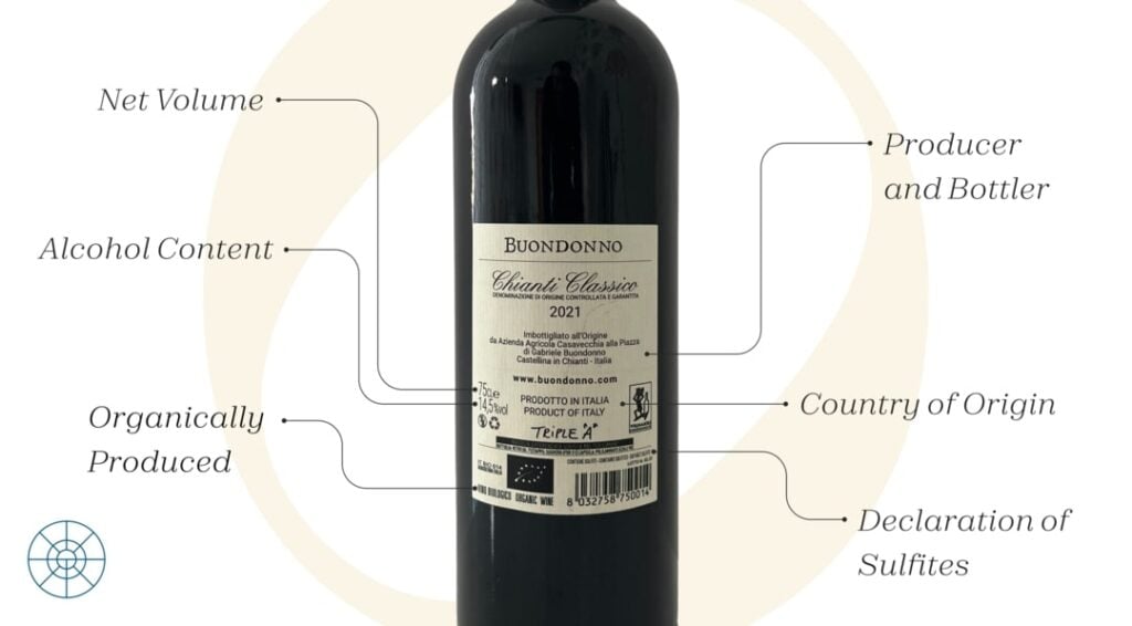 How to read a back wine label.