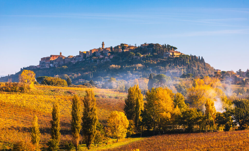 Montepulciano, ancient hill town in Tuscany (the elegant middle ground)